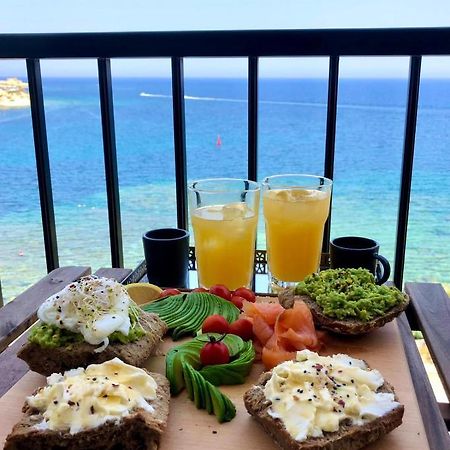 Beach Front High End Apartment, Direct Sea Views. Marsalforn Buitenkant foto
